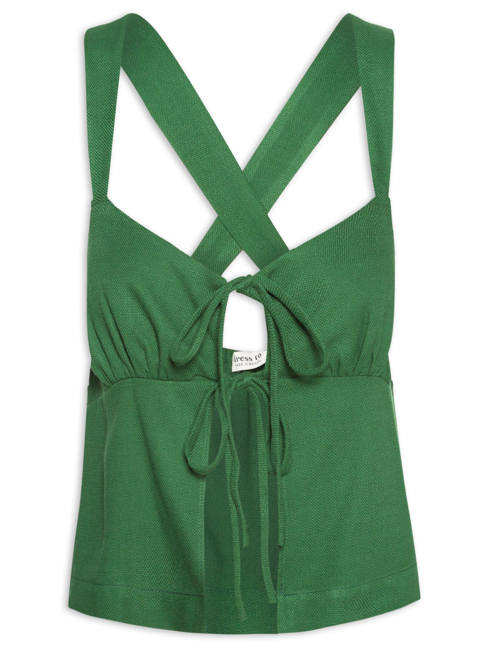 Blusa Feminina Alças Costas Cruzadas Verde Dress To