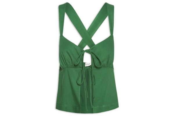 Blusa Feminina Alças Costas Cruzadas - Verde