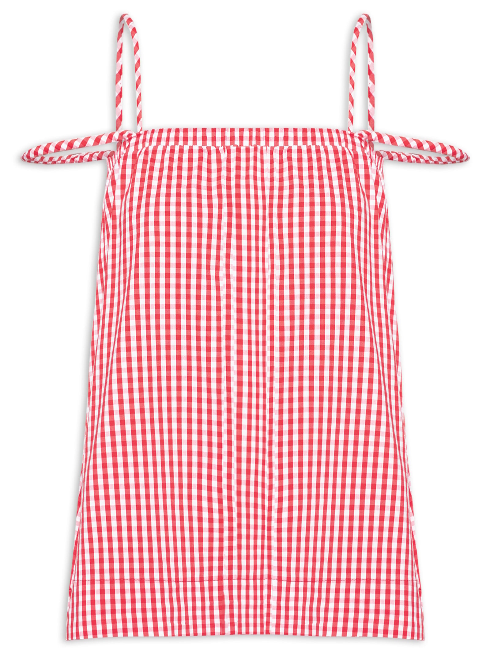 Blusa Feminina Alcinha Alg Vichy Vermelho Cantão