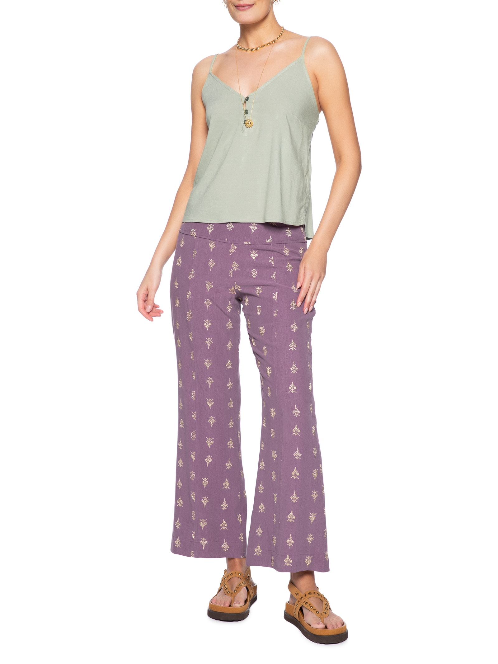 Blusa Feminina Alcinha Decote V Verde Maria Filó