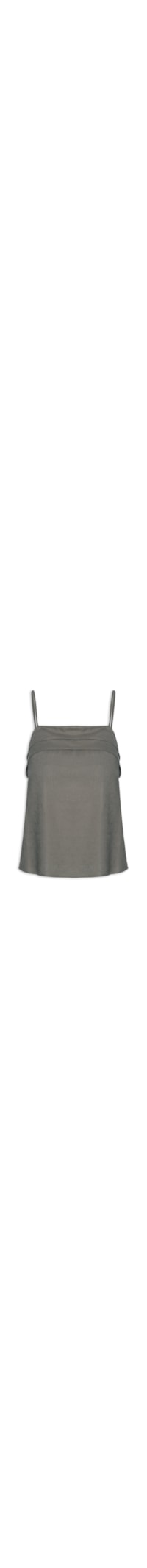 Blusa Feminina Alcinha Detalhe Decote - Marrom