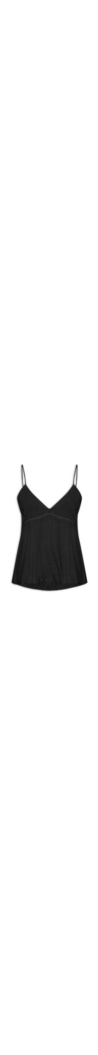 Blusa Feminina Alcinha Entremeio - Preto