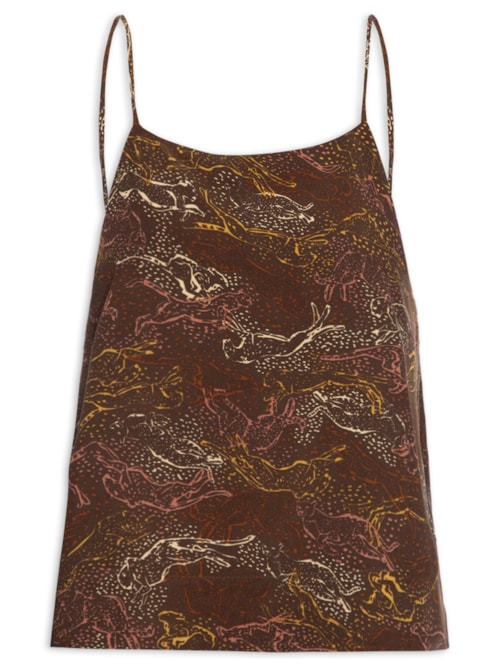 Blusa Feminina Alcinha Est Odisseia – Marrom