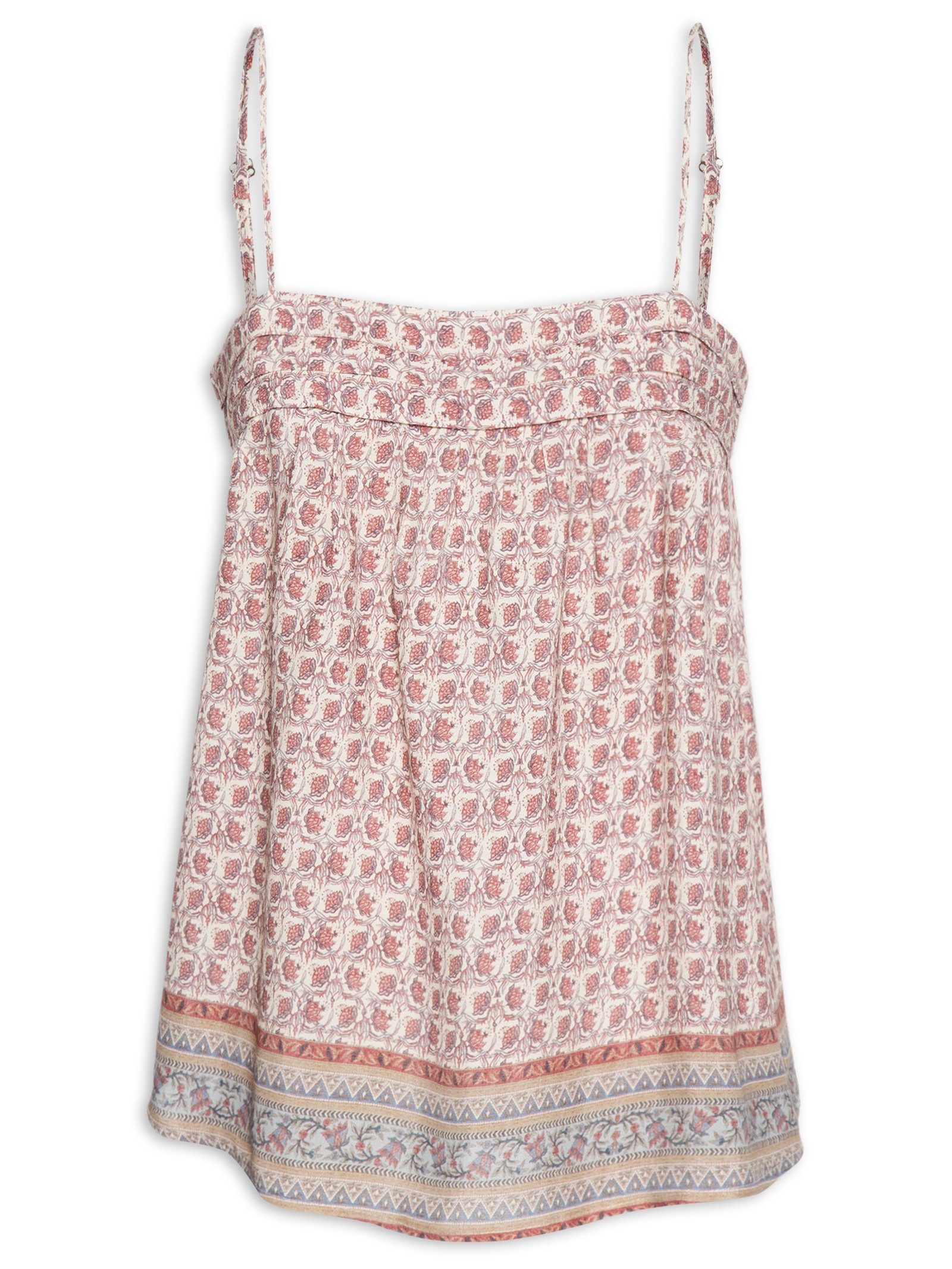 Blusa Feminina Alcinha Estampa Aster Rosa Maria Filó