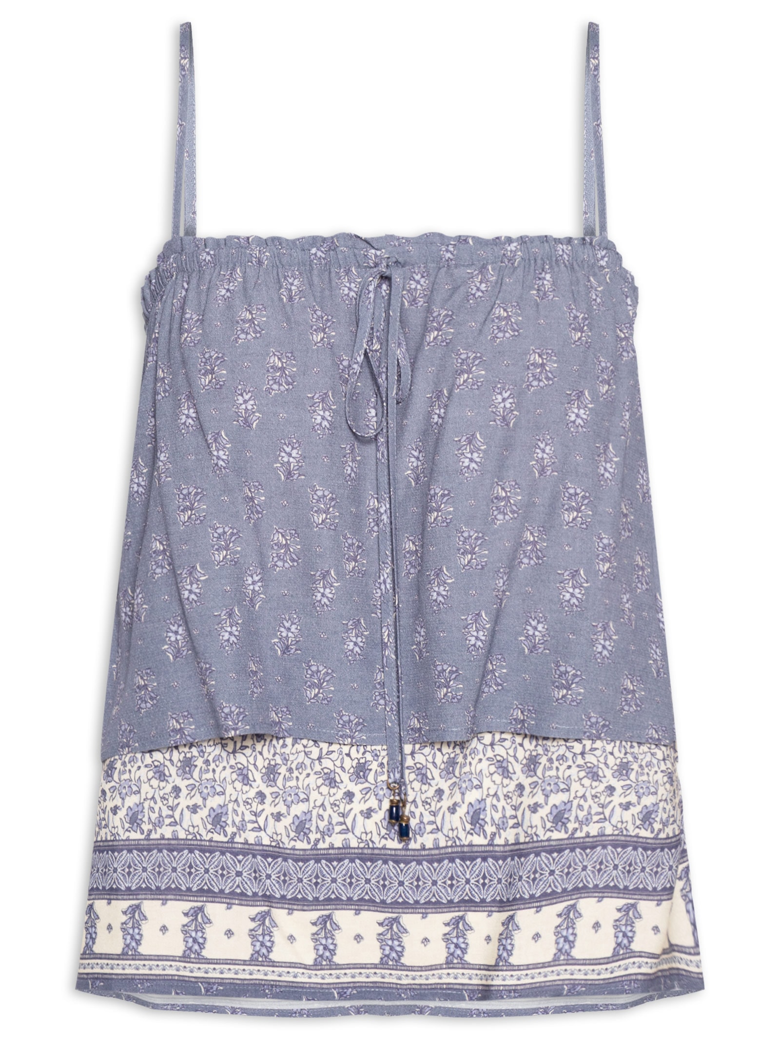 Blusa Feminina Alcinha Estampa Chilli C Azul Maria Filó