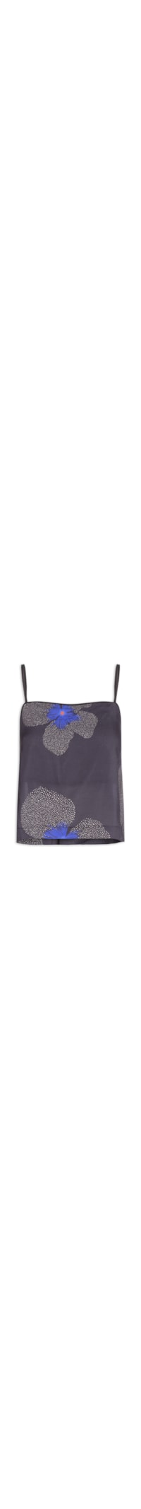 Blusa Feminina Alcinha Estampa Floral Yaya - Preto