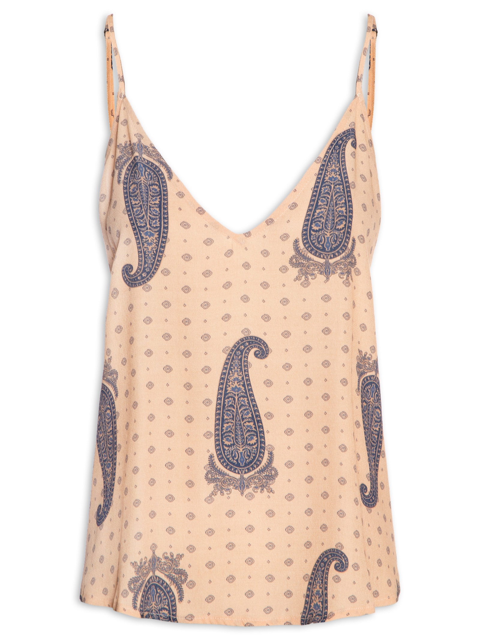 Blusa Feminina Alcinha Gold Blue Bege Maria Filó