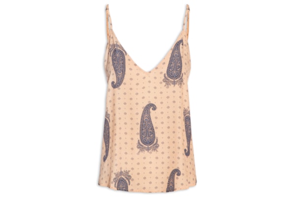 Blusa Feminina Alcinha Gold Blue - Bege