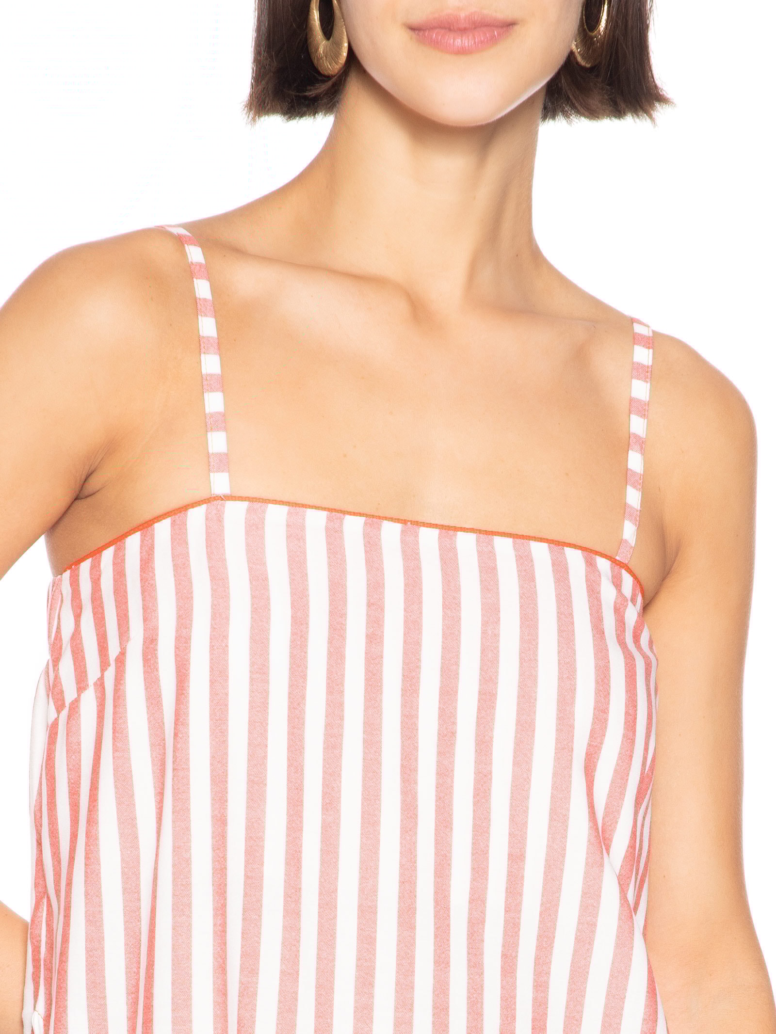 Blusa Feminina Alcinha Listra Classic Vermelho Cantão