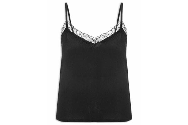 Blusa Feminina Alcinha Viscose Textura – Preto