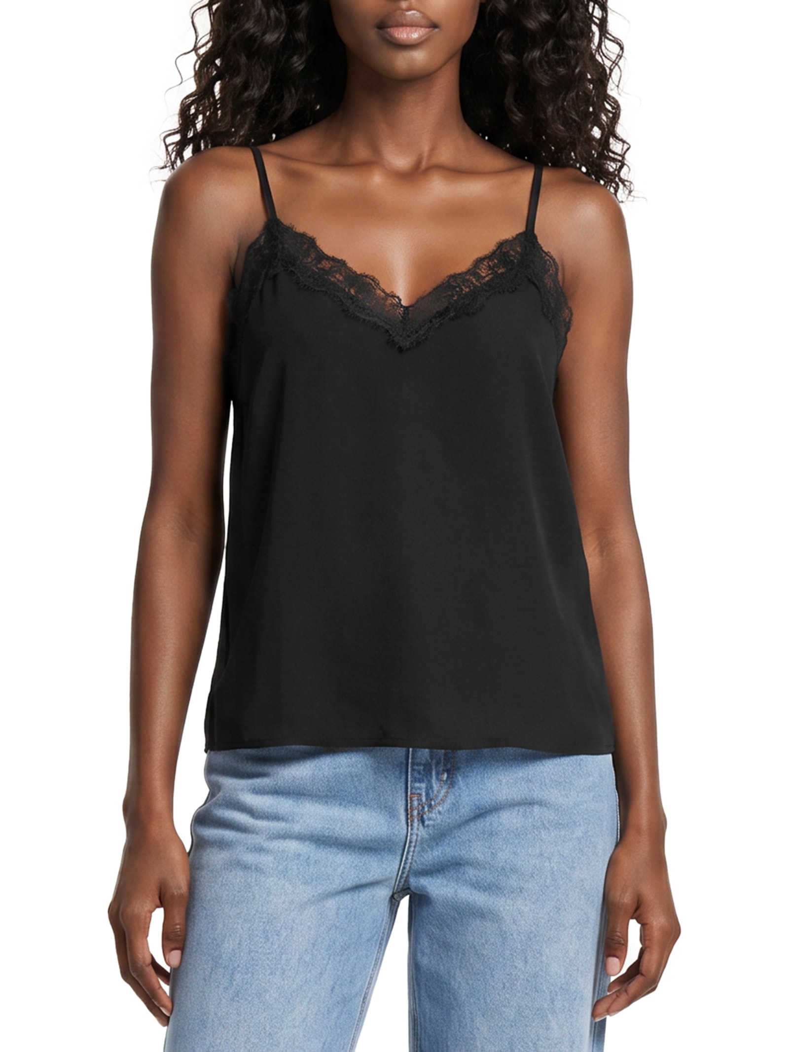 Blusa Feminina Alcinha Viscose Textura – Preto Cantão