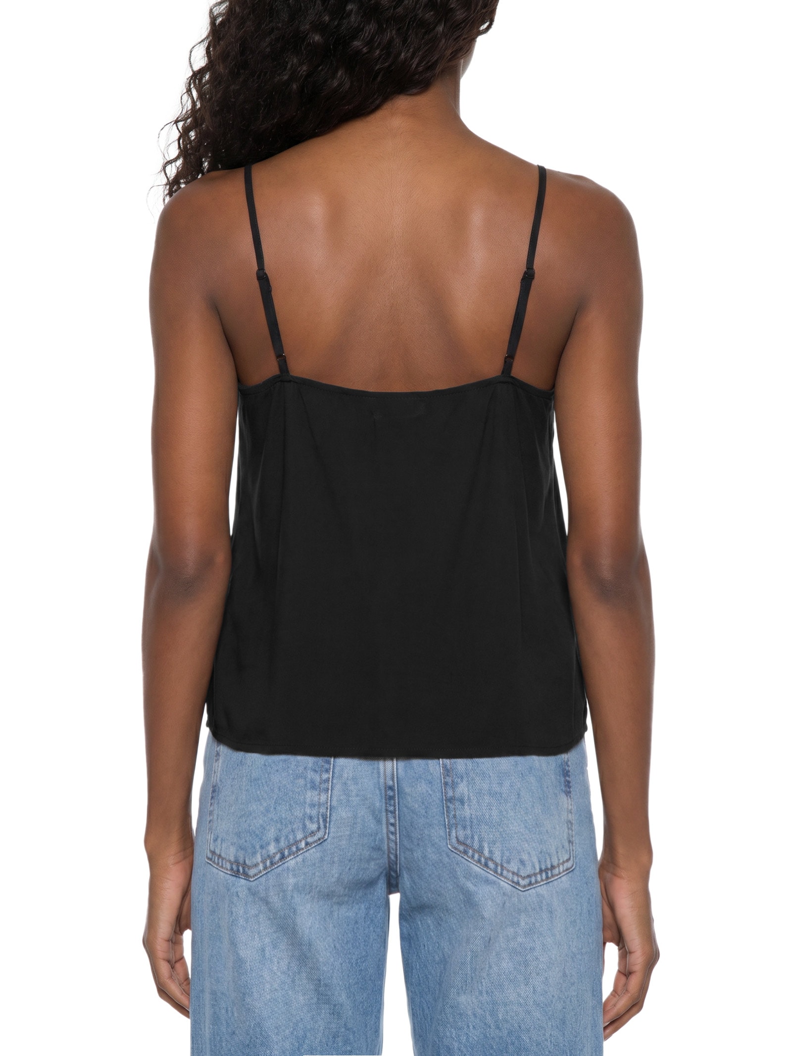 Blusa Feminina Alcinha Viscose Textura – Preto Cantão