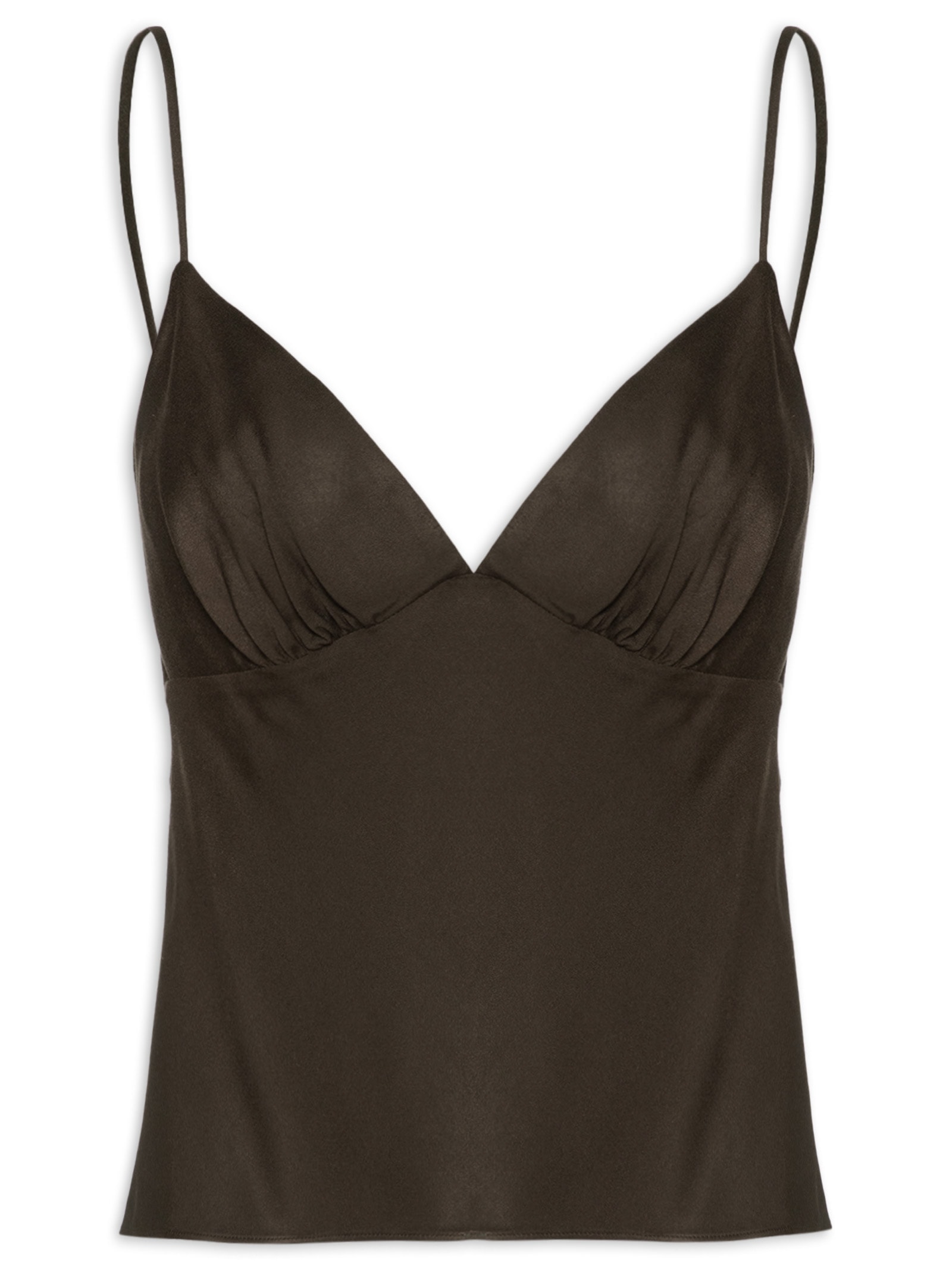 Blusa Feminina Alcinhas Marrom Farm