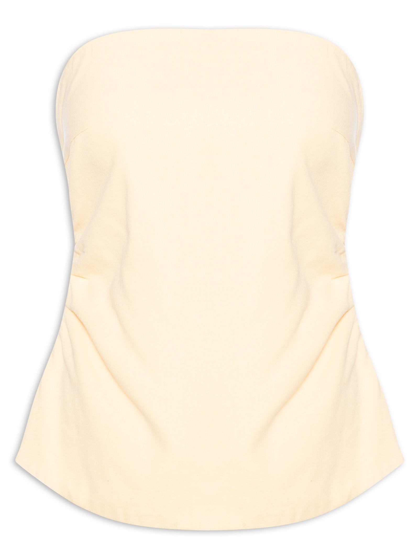 Blusa Feminina Alfaiataria Sem Alça Amarelo  Farm