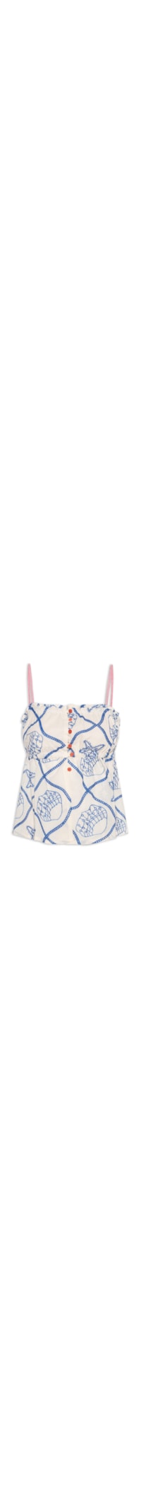 Blusa Feminina Alg Bordado Laise Al Mare - Branco