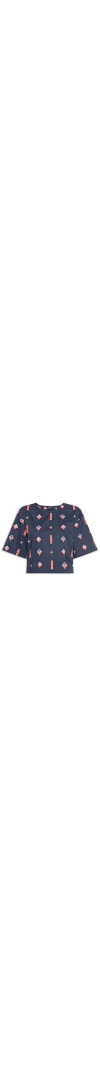 Blusa Feminina Alg Bordado Marine - Azul
