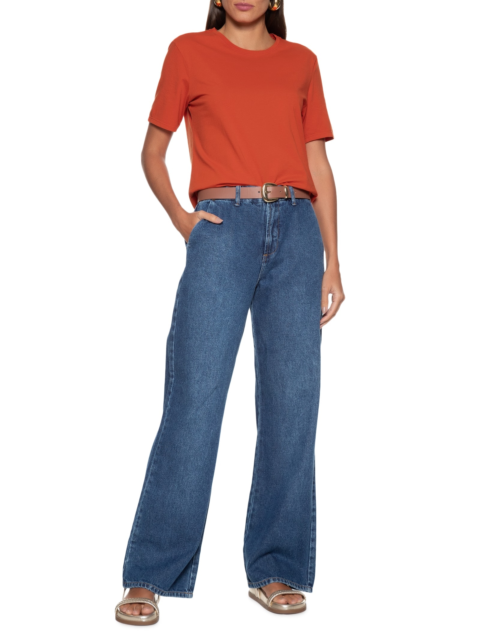 Blusa Feminina Algodão Classic Vermelho  Cantão