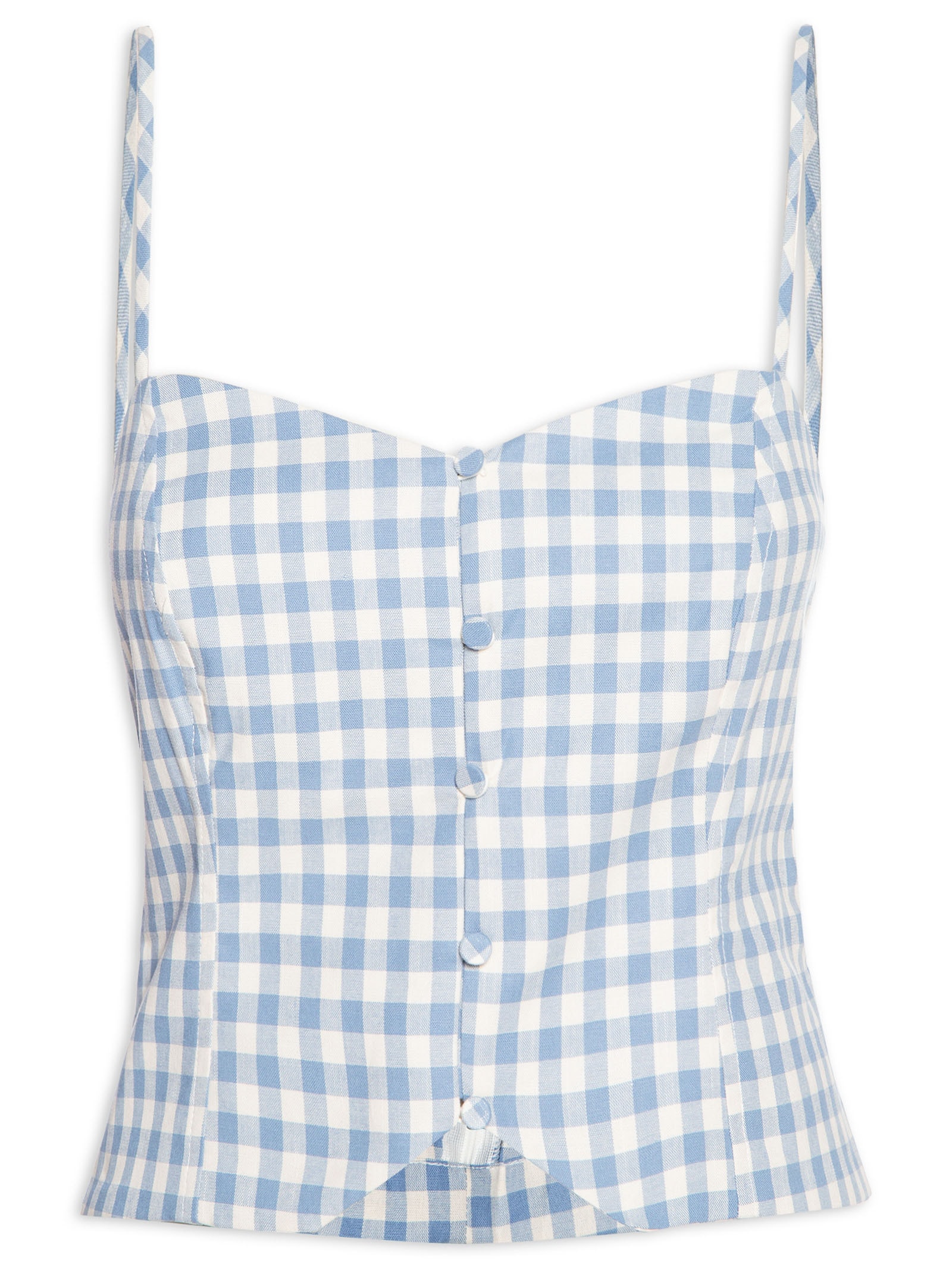Blusa Feminina Algodão Com Elastano Vichy Azul Dress To
