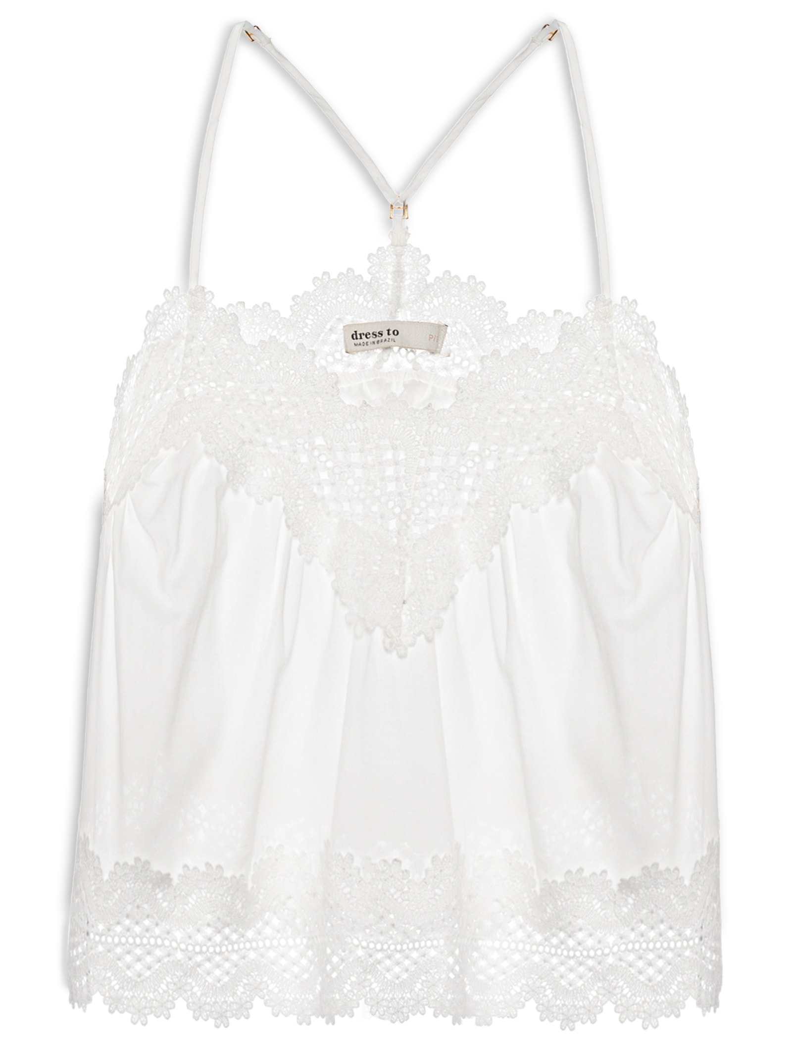 Blusa Feminina Algodão Com Renda Branco Dress To