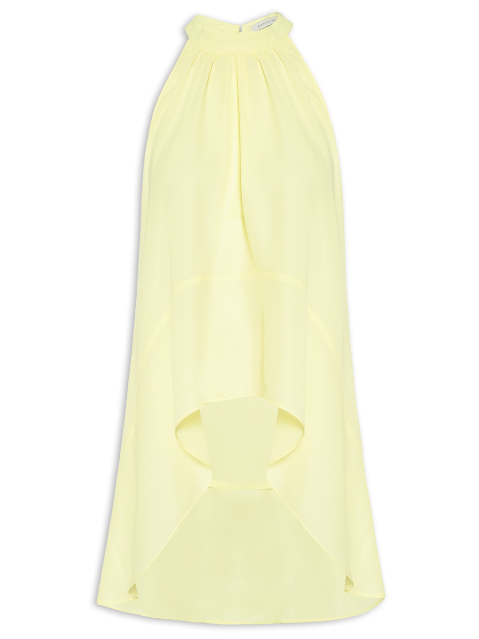 Blusa Feminina Alongada Amarelo   Market 33