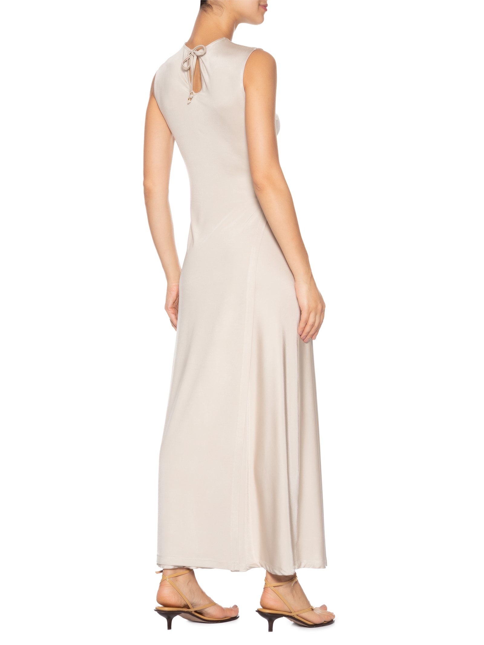 Blusa Feminina Alongada Assimétrica Bege '2Essential