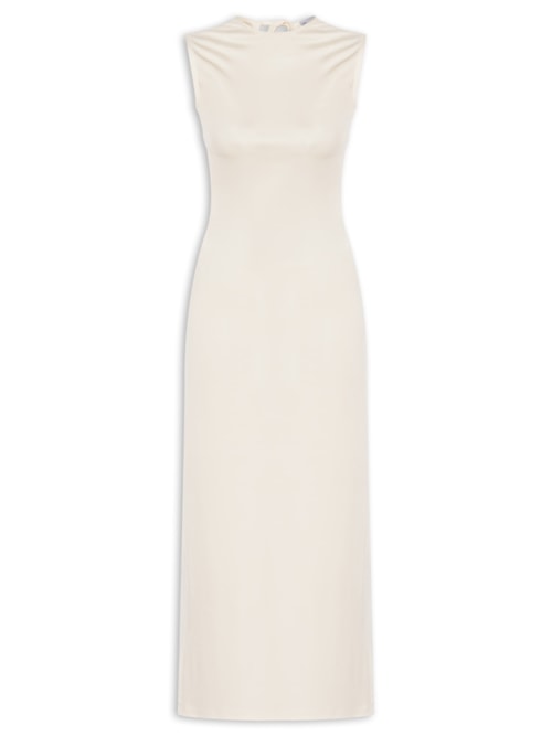 Blusa Feminina Alongada Assimétrica – Off White