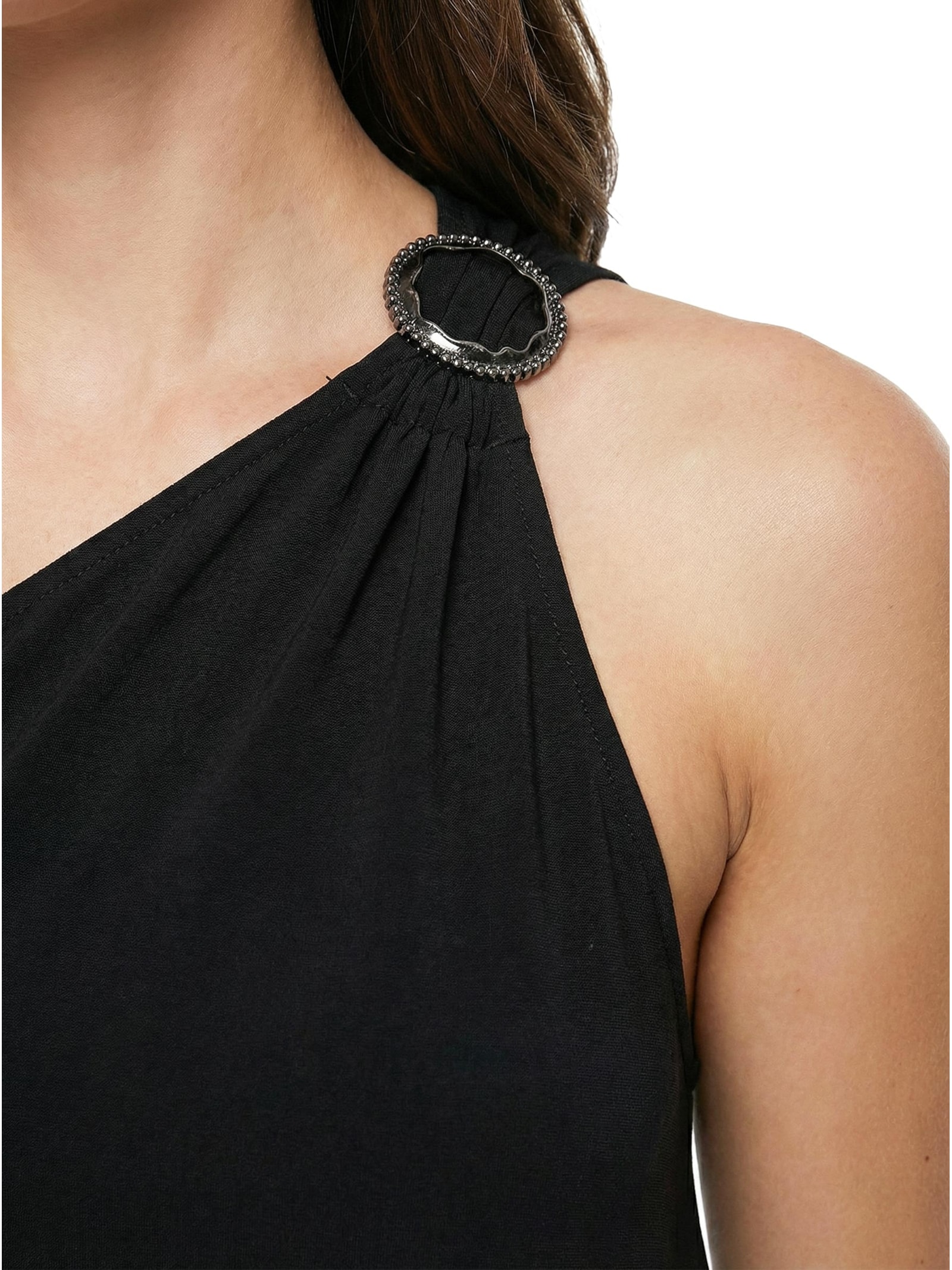 Blusa Feminina Alongada Assimétrica Preto My Favorite