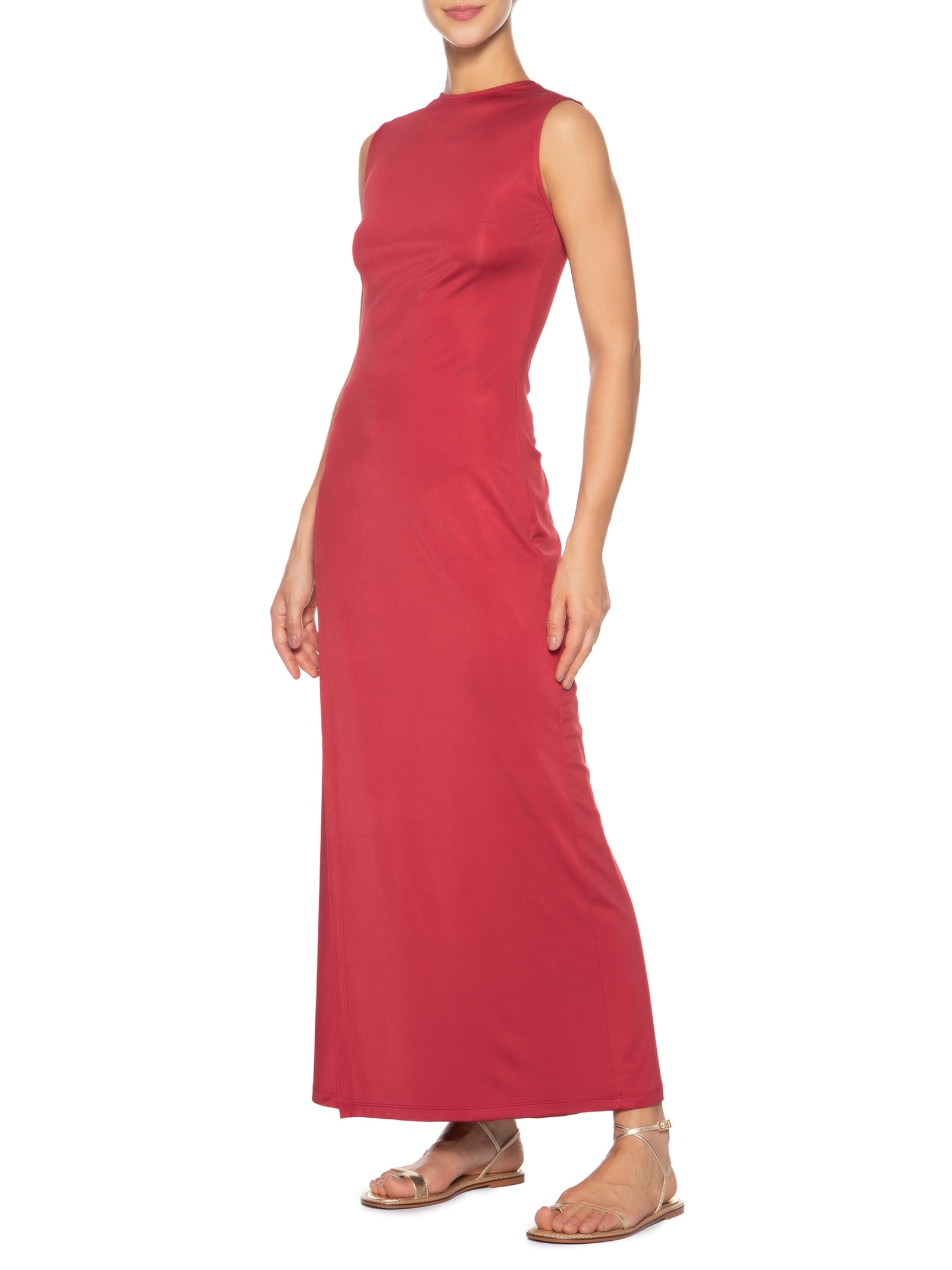 Blusa Feminina Alongada Assimétrica Vermelho '2Essential