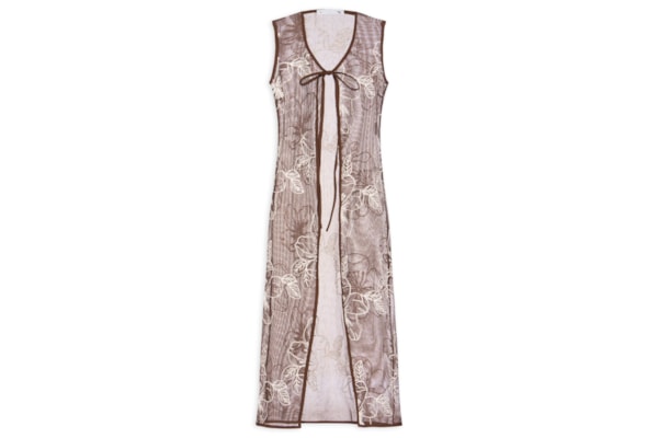 Blusa Feminina Alongada Com Abertura - Marrom