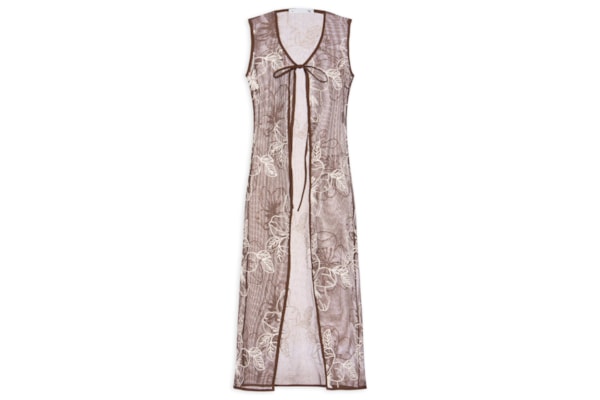 Blusa Feminina Alongada Com Abertura - Marrom