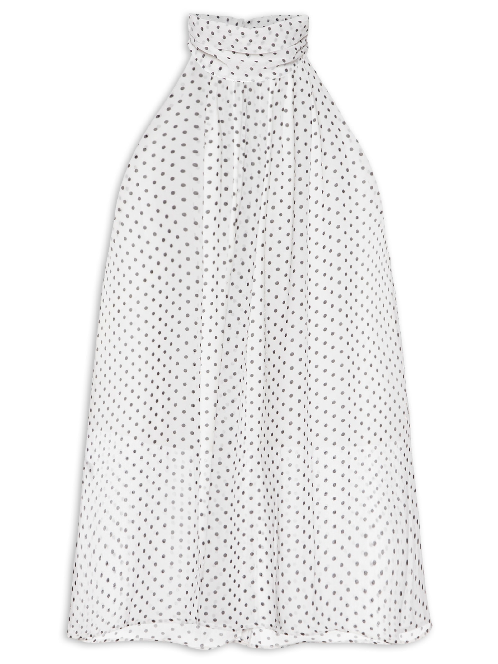 Blusa Feminina Alongada Com Decote Halter Off White '2Essential