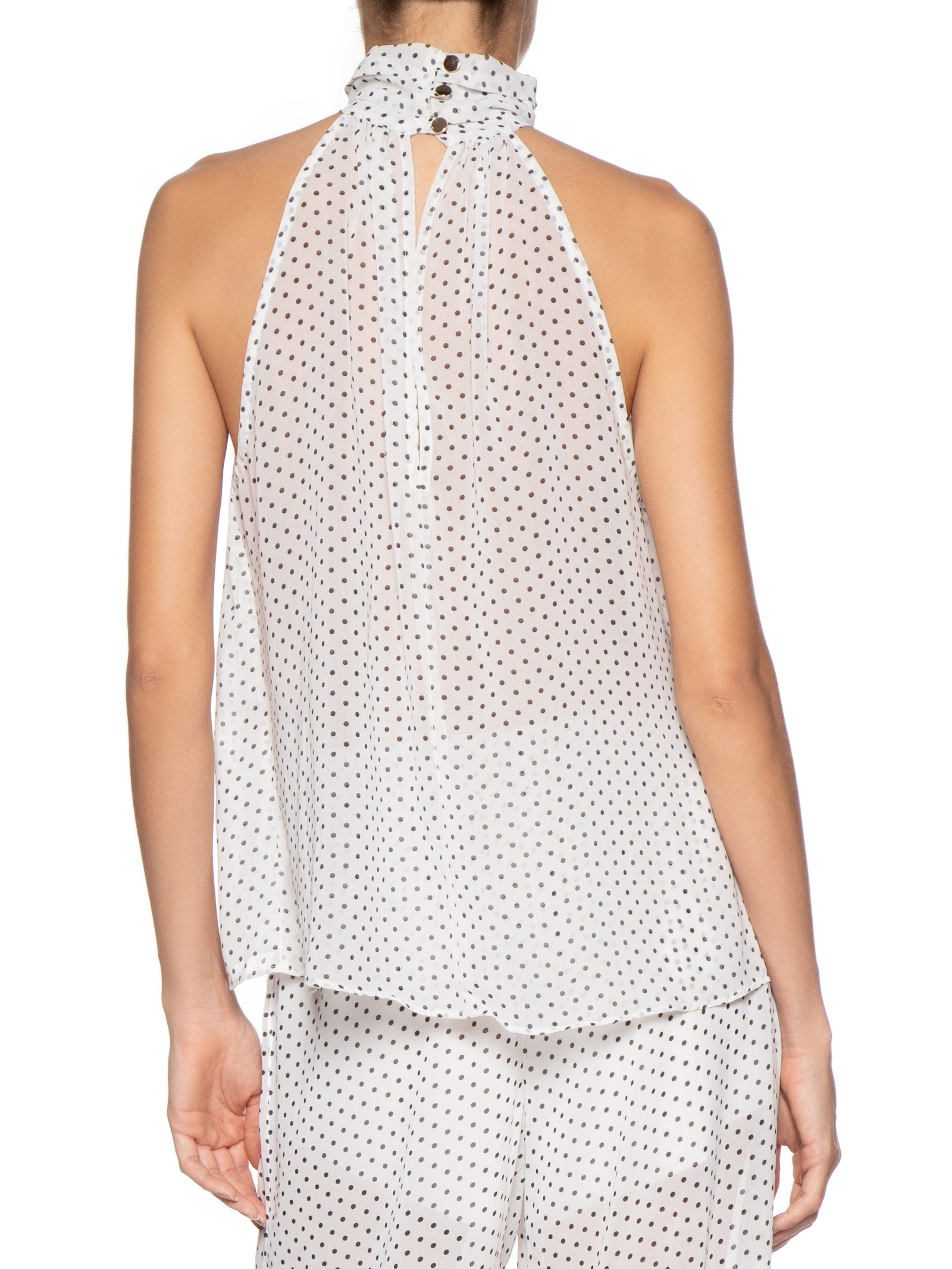 Blusa Feminina Alongada Com Decote Halter Off White '2Essential