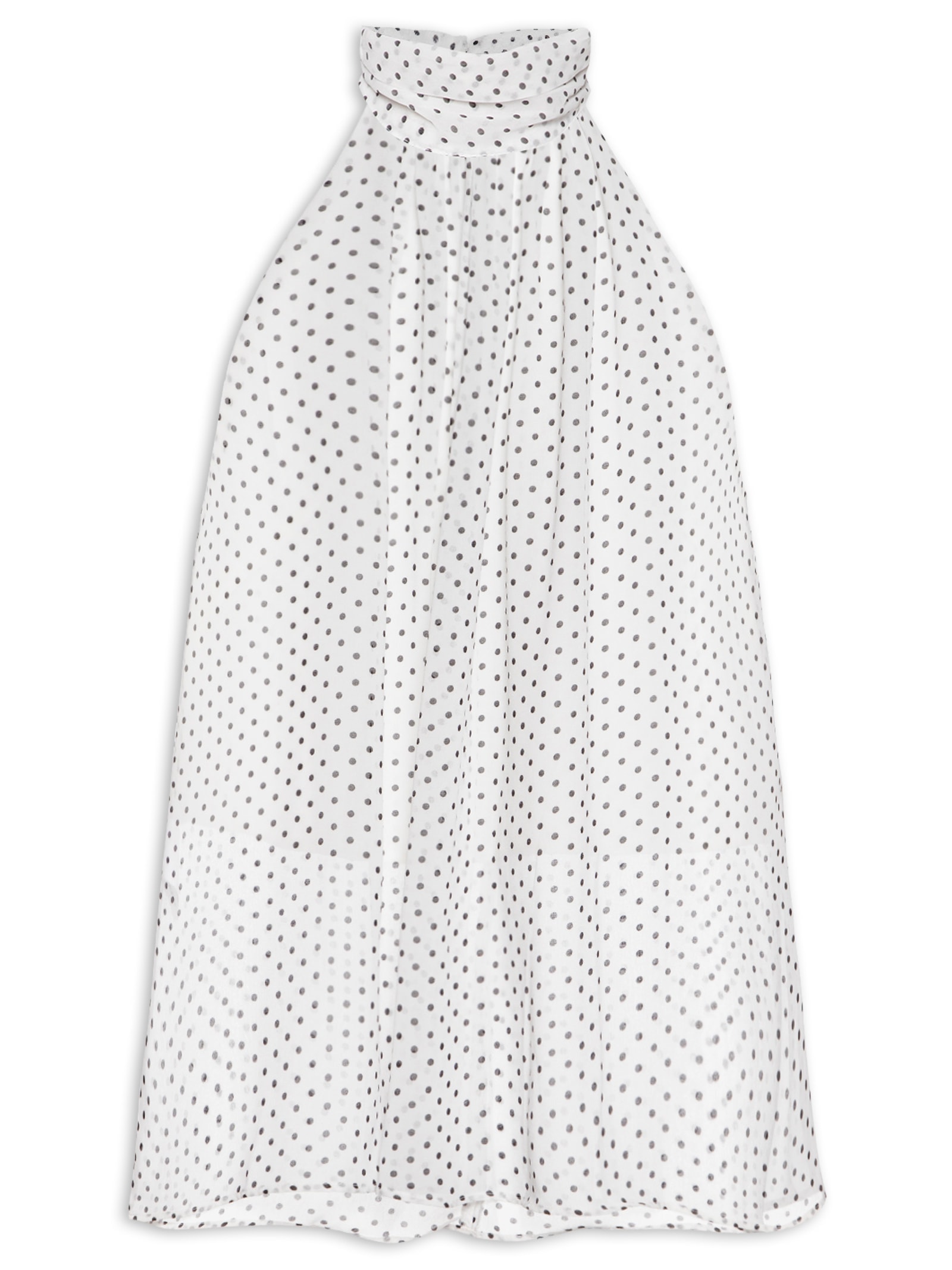 Blusa Feminina Alongada Com Decote Halter Off White '2Essential