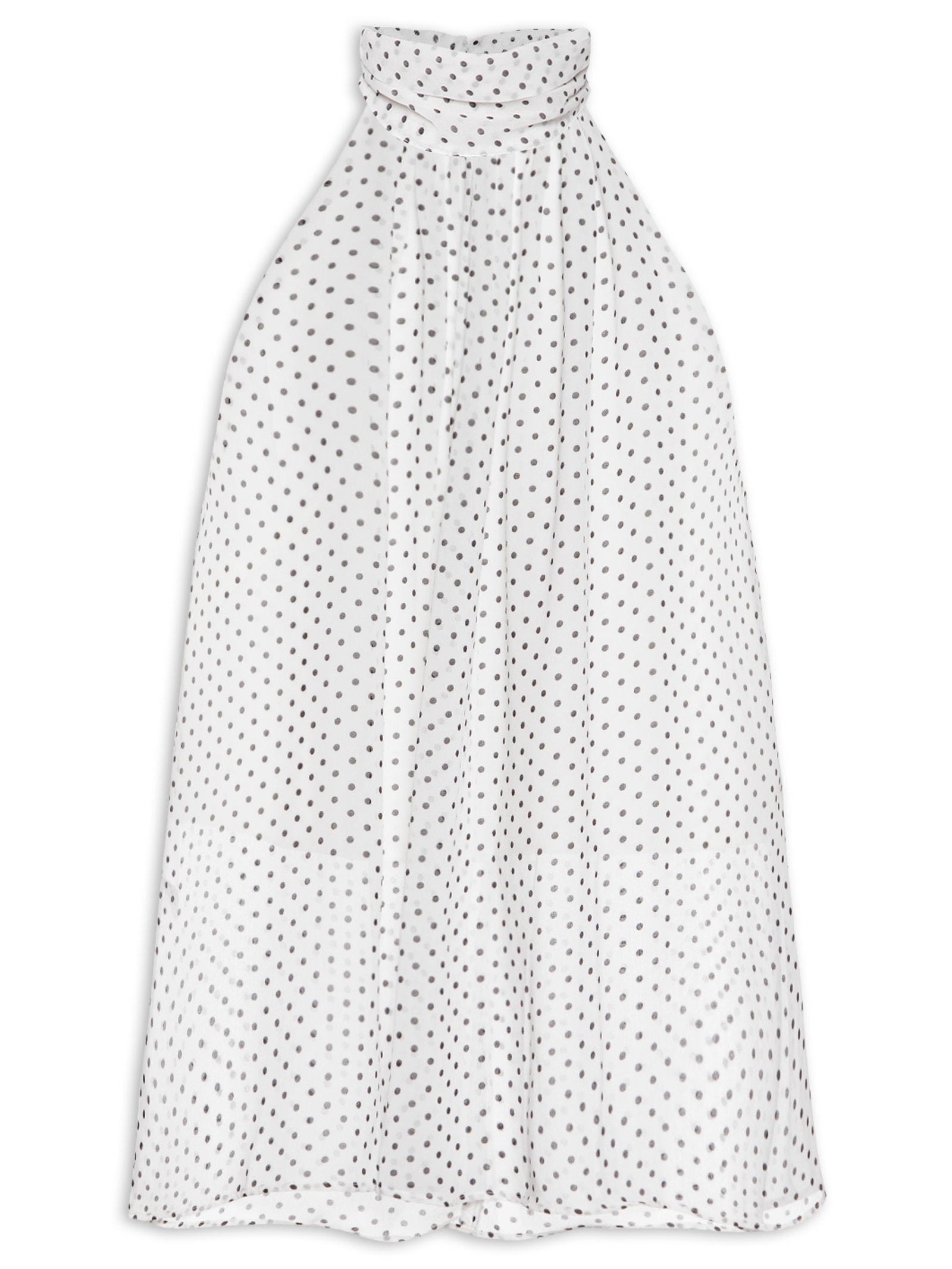 Blusa Feminina Alongada Com Decote Halter Off White '2Essential