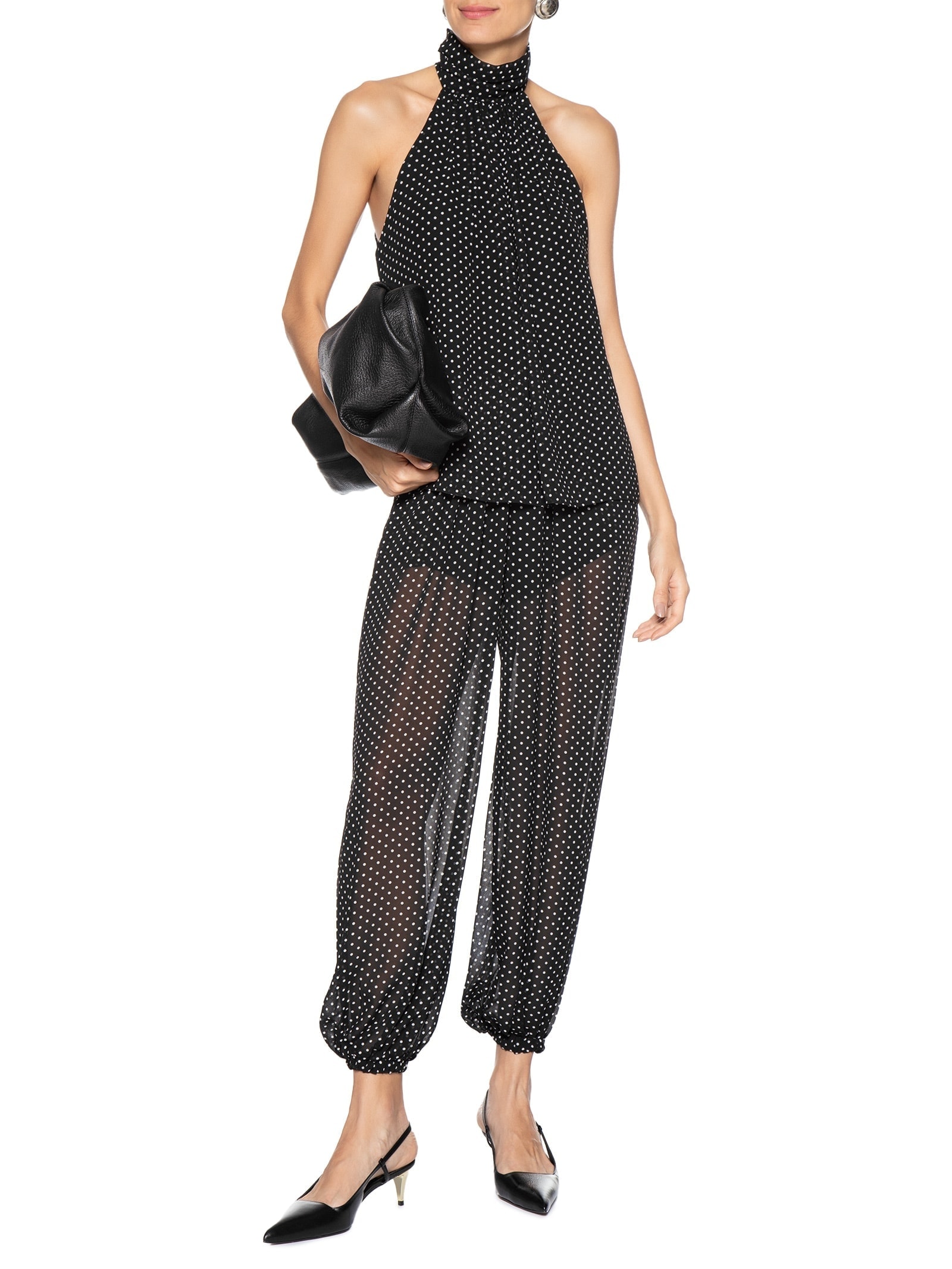 Blusa Feminina Alongada Com Decote Halter Preto '2Essential