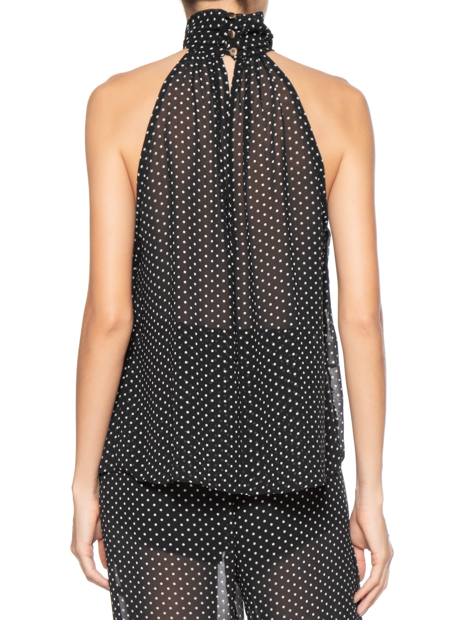 Blusa Feminina Alongada Com Decote Halter Preto '2Essential