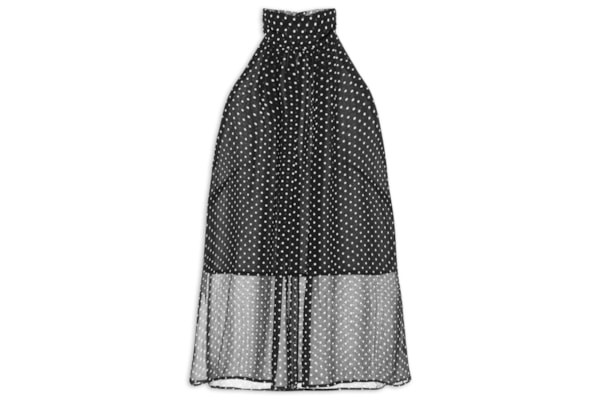 Blusa Feminina Alongada Com Decote Halter - Preto