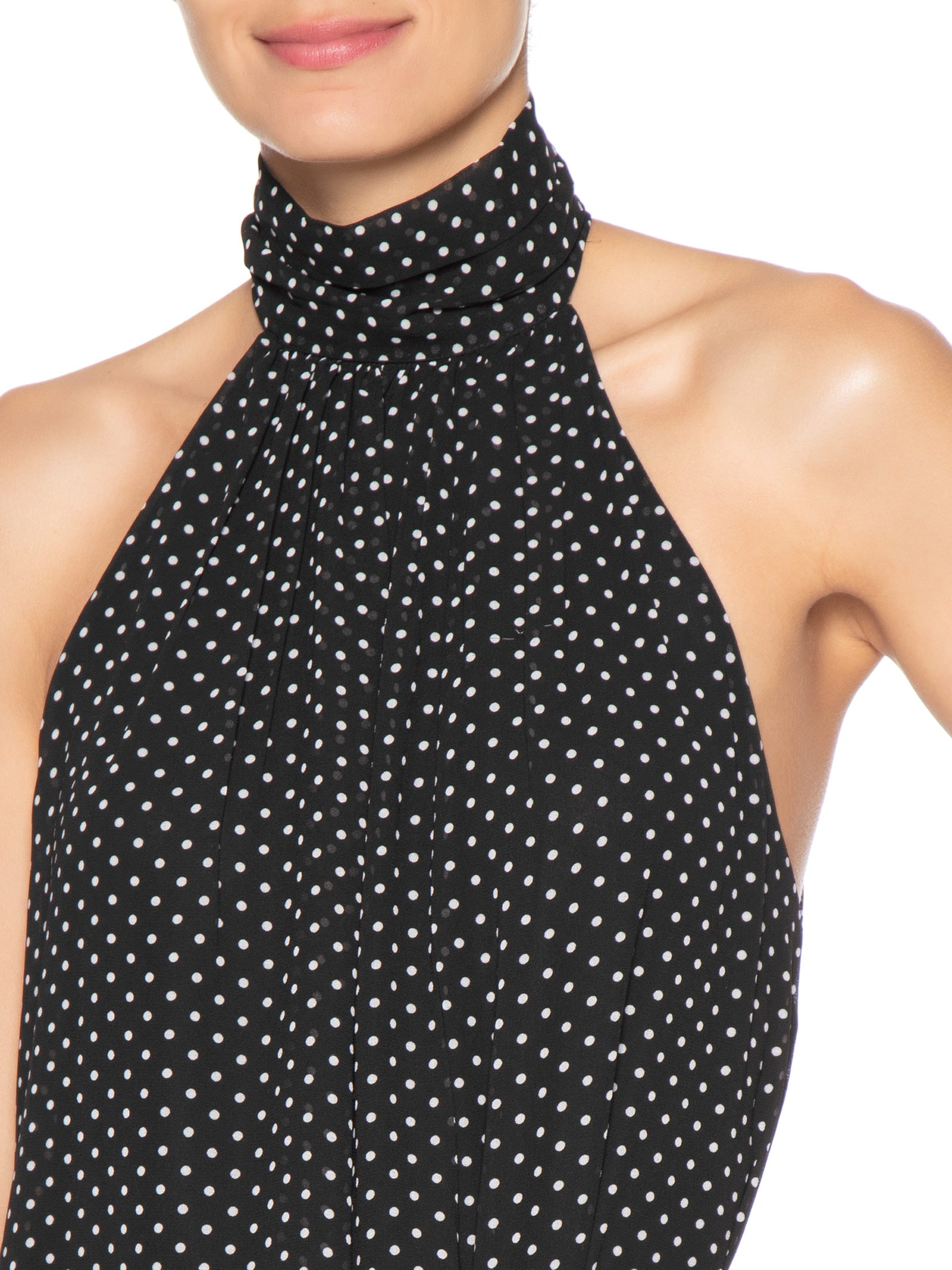 Blusa Feminina Alongada Com Decote Halter Preto '2Essential