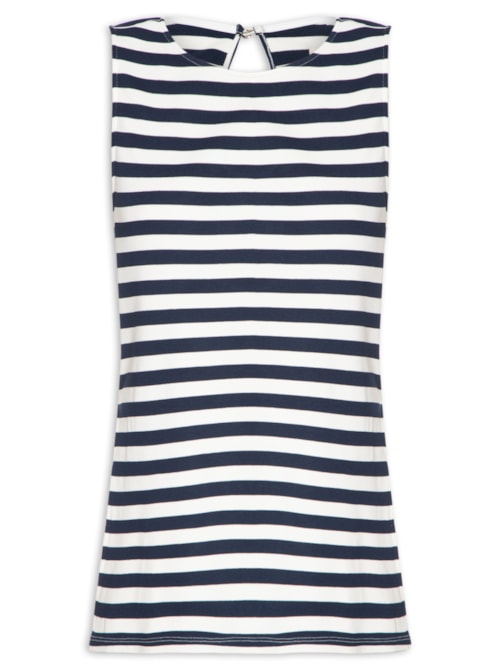 Blusa Feminina Alongada Com Fenda – Azul