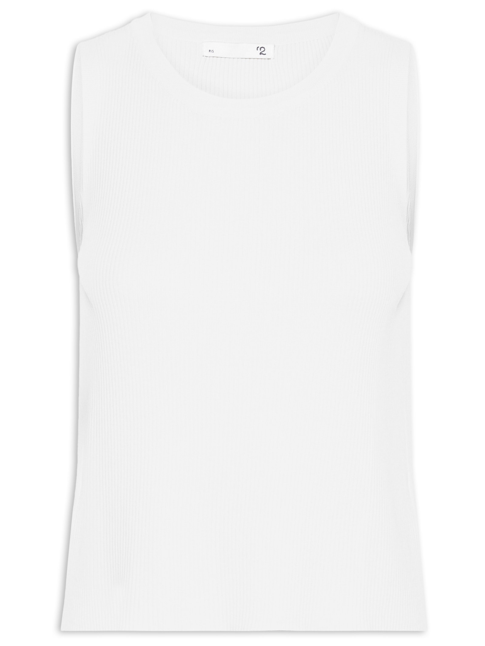 Blusa Feminina Alongada Em Tricot Branco '2Essential