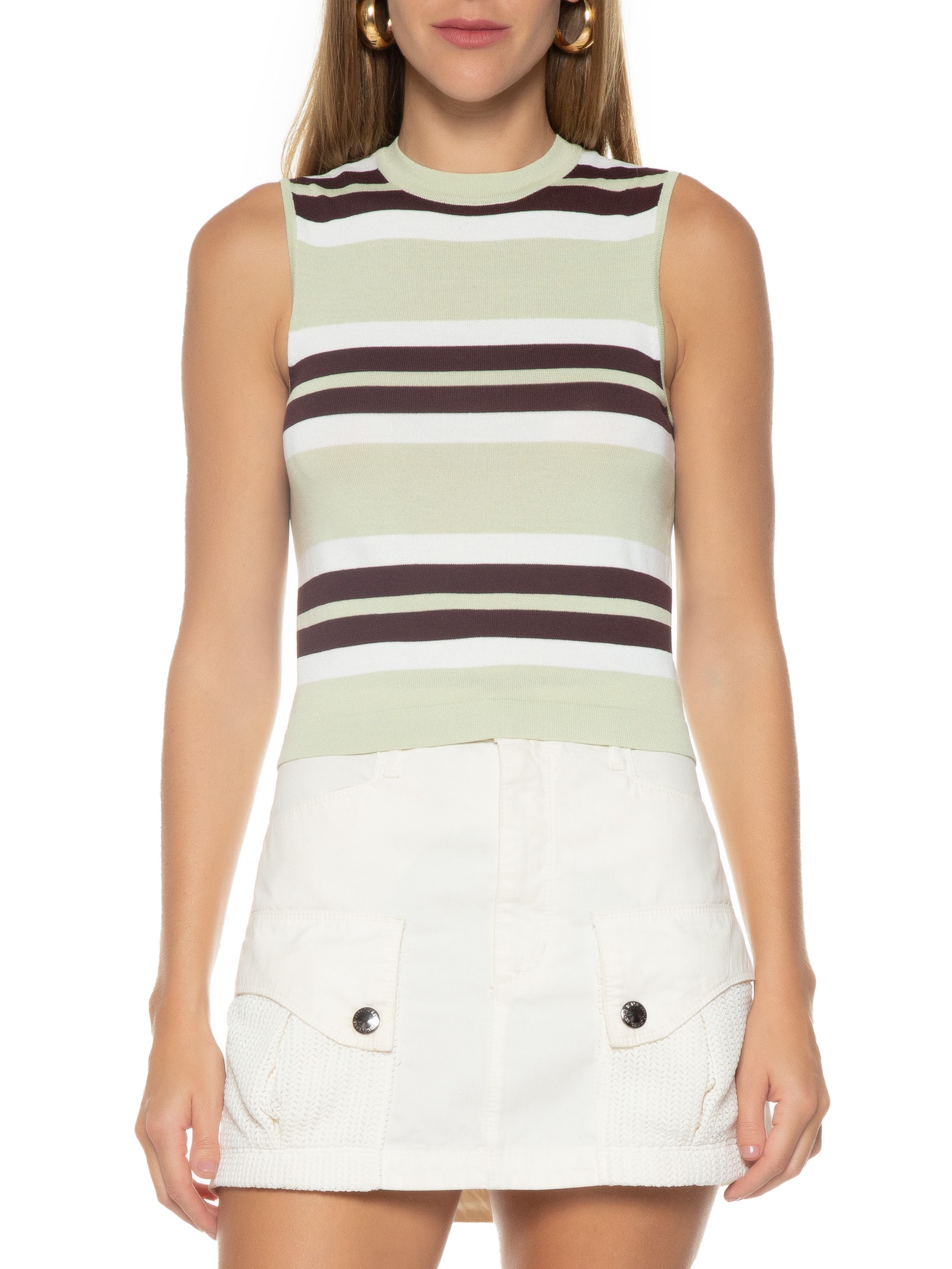 Blusa Feminina Alongada Em Tricot Cinza Animale Jeans
