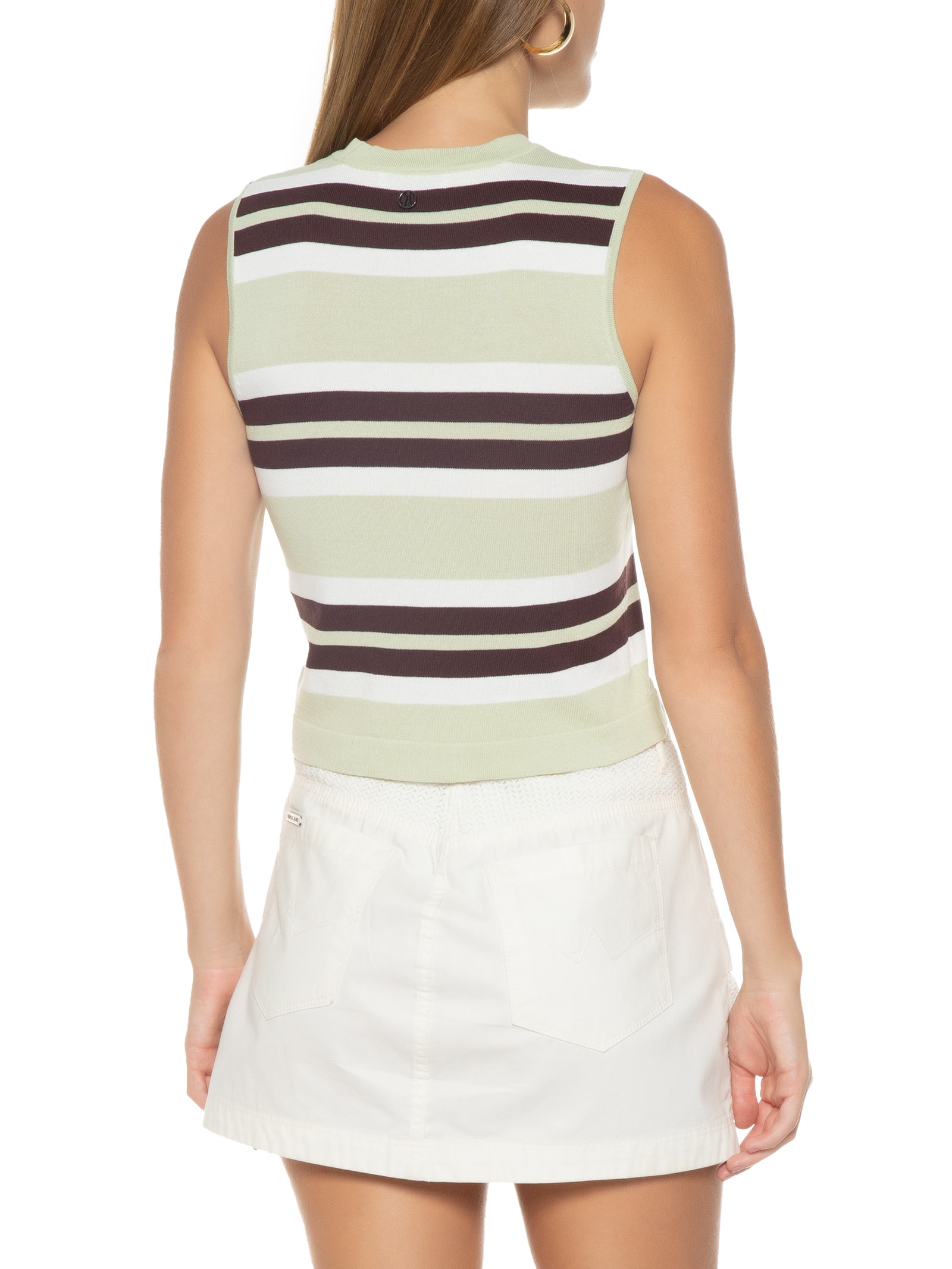 Blusa Feminina Alongada Em Tricot Cinza Animale Jeans