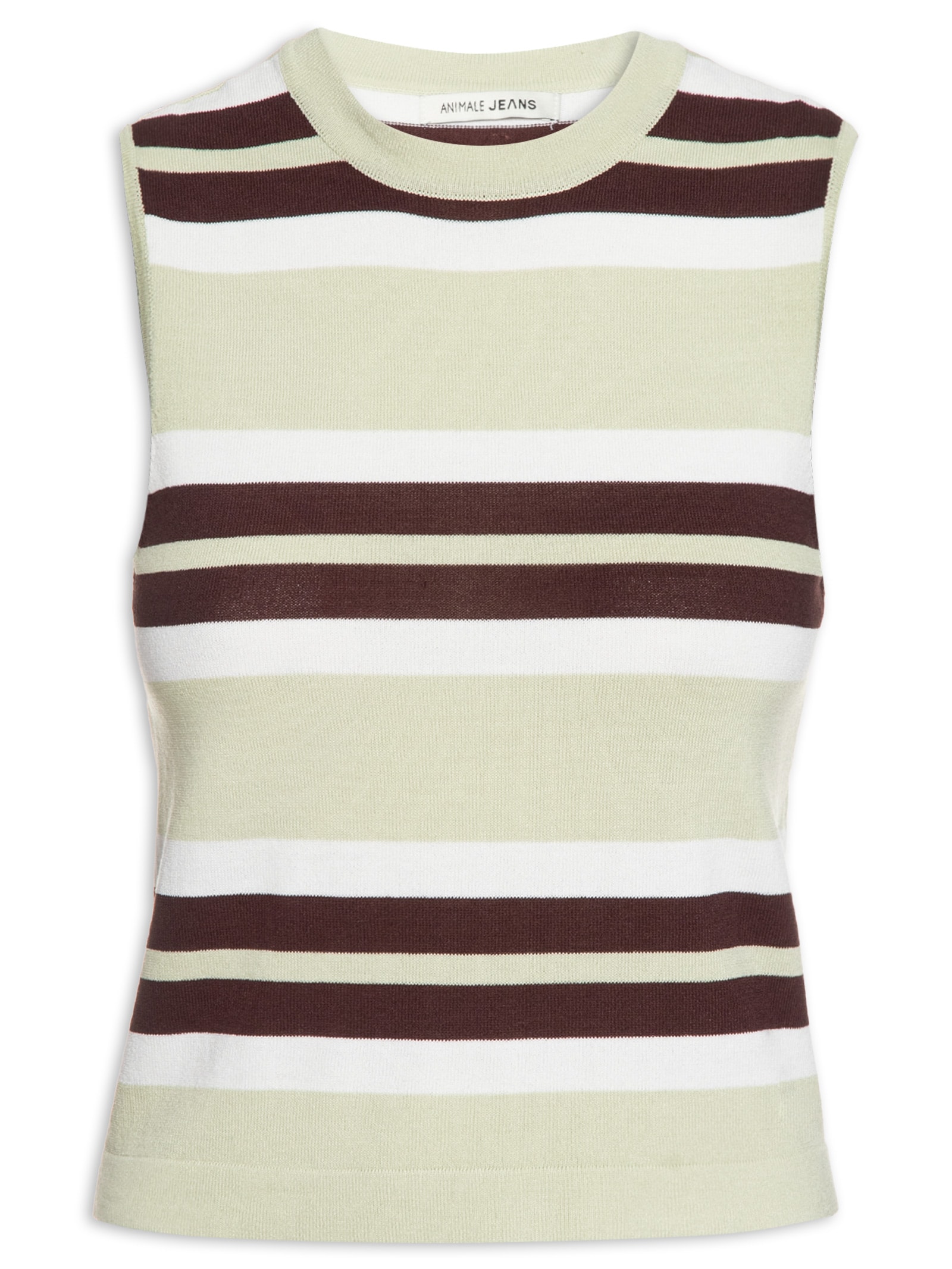 Blusa Feminina Alongada Em Tricot Cinza Animale Jeans