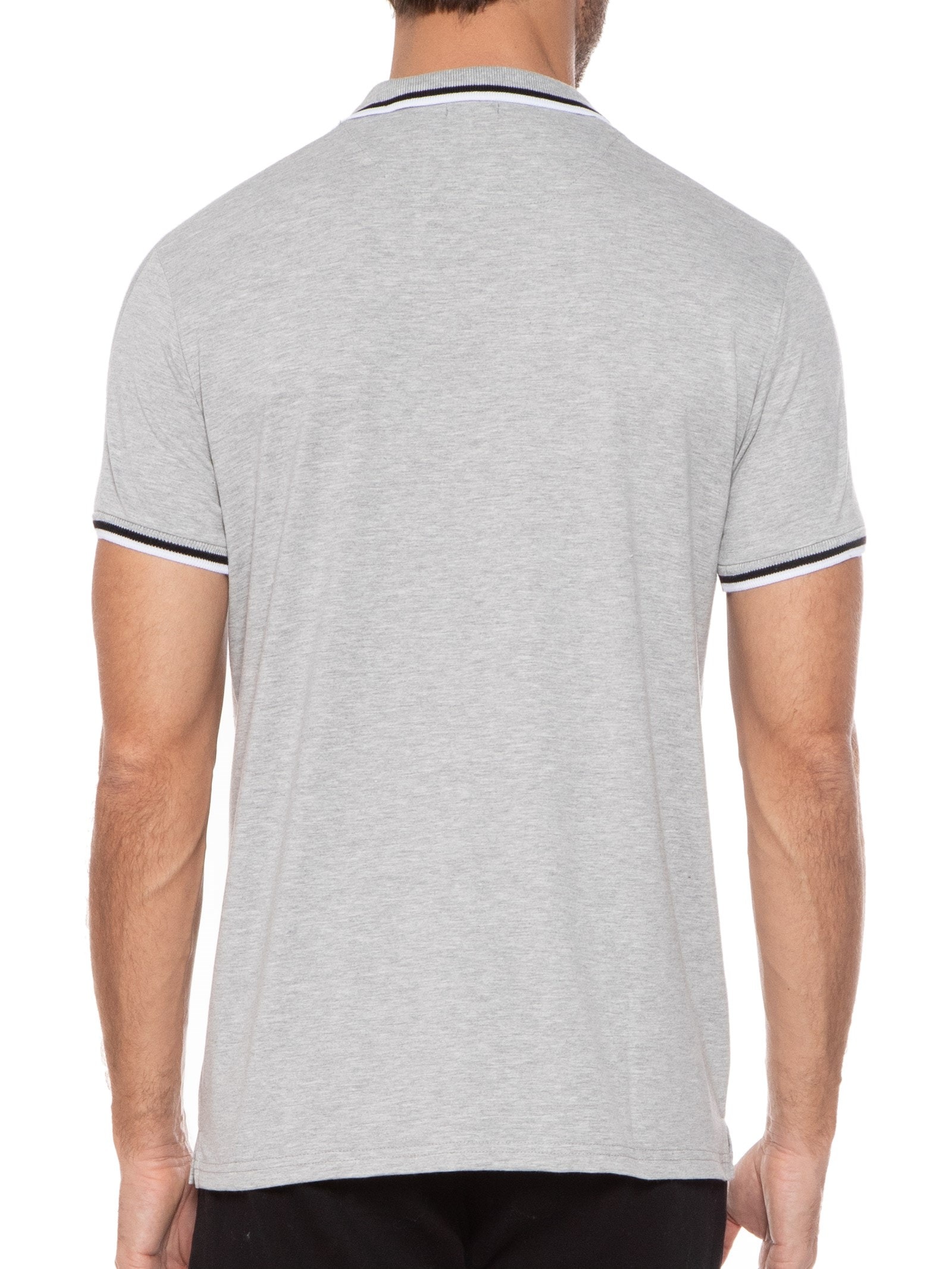 Blusa Feminina Alongada Em Tricot Cinza Basiq Men