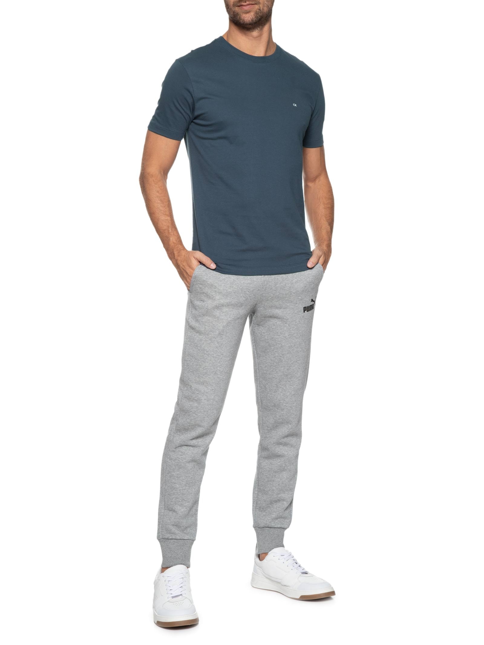 Blusa Feminina Alongada Em Tricot Cinza Calvin Klein - White Label