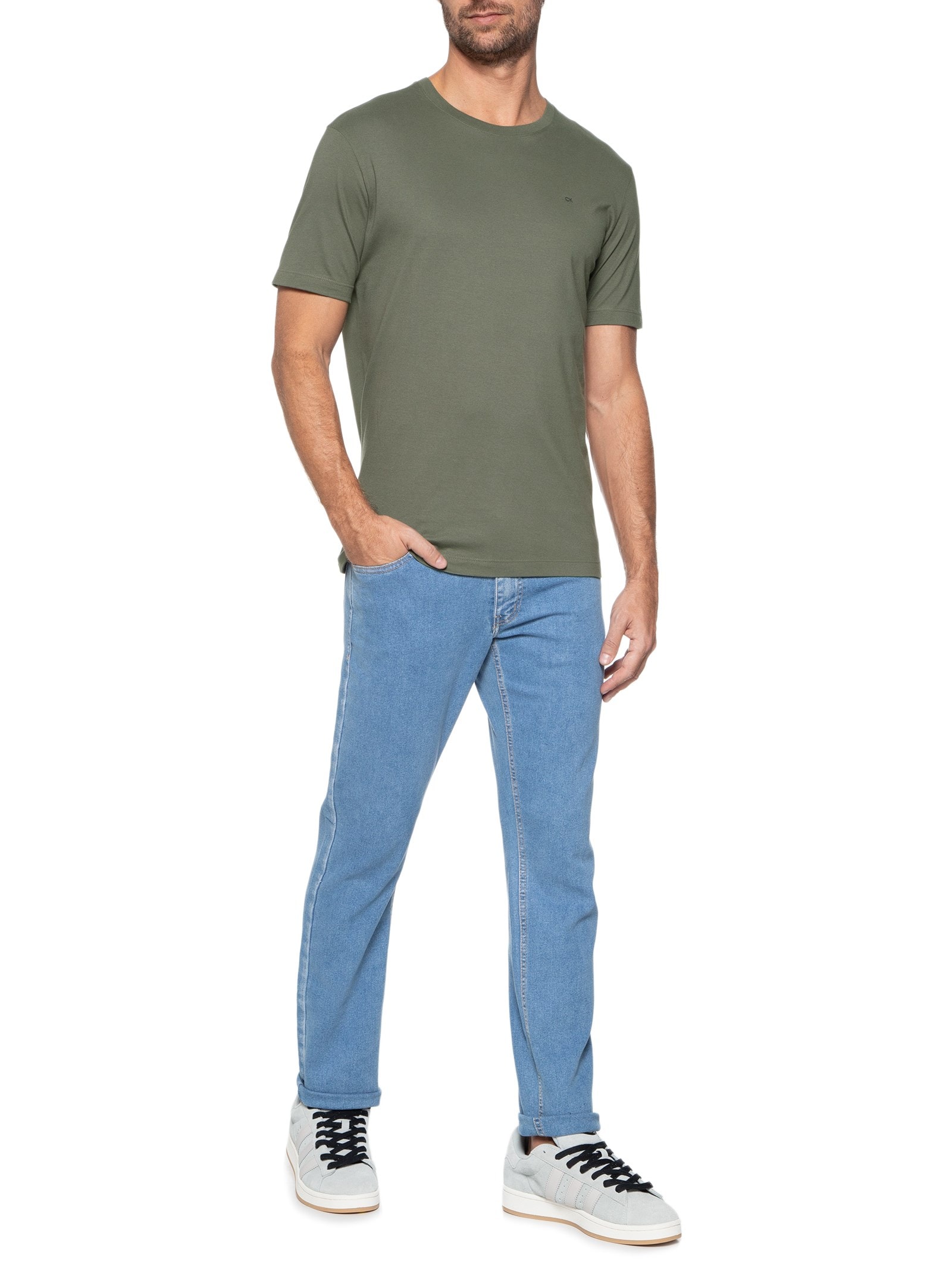 Blusa Feminina Alongada Em Tricot Cinza Calvin Klein - White Label