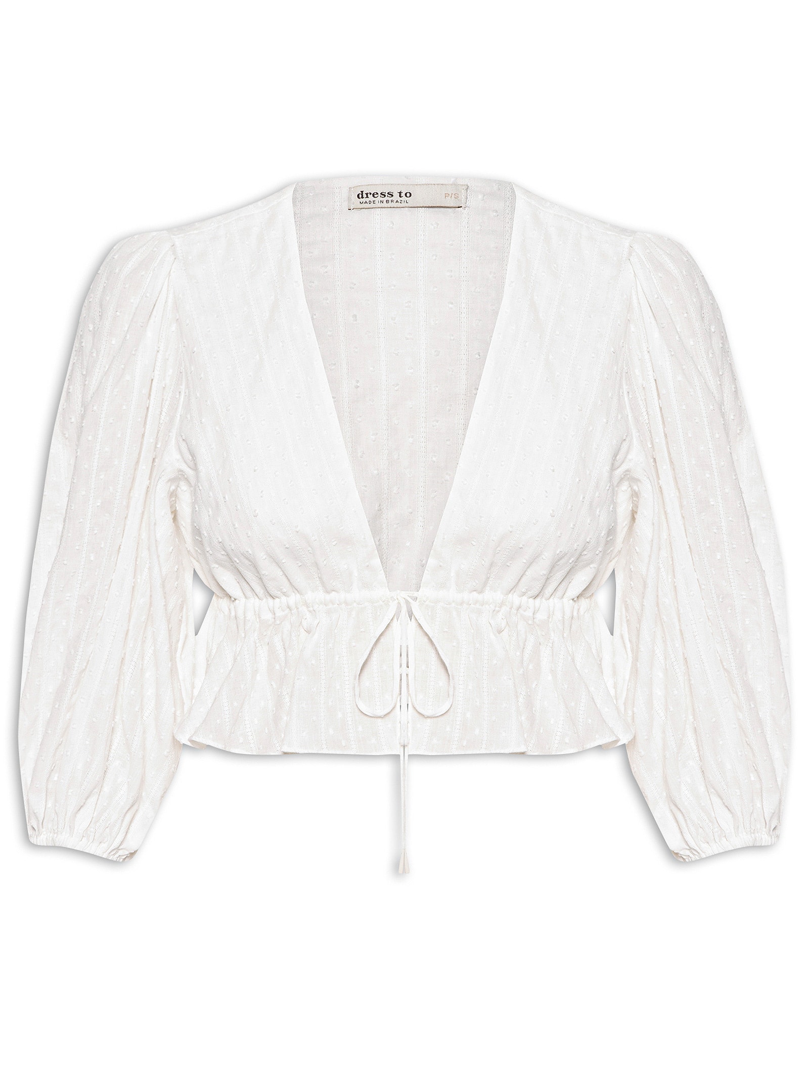 Blusa Feminina Amarração Busto Branco  Dress To