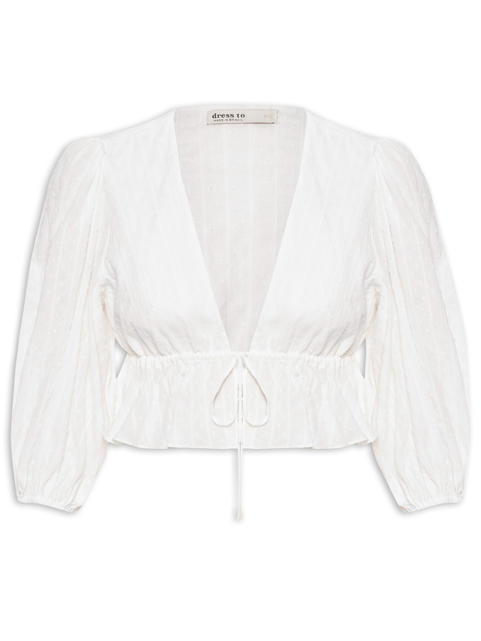 Blusa Feminina Amarração Busto Branco  Dress To