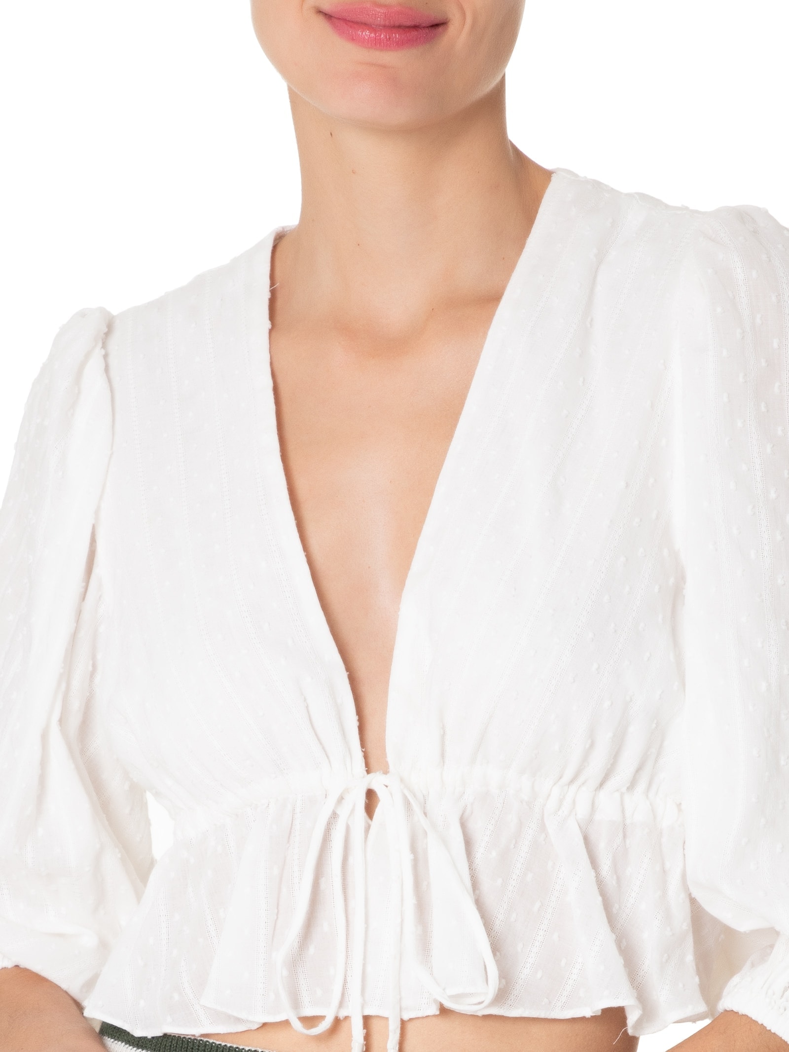Blusa Feminina Amarração Busto Branco  Dress To