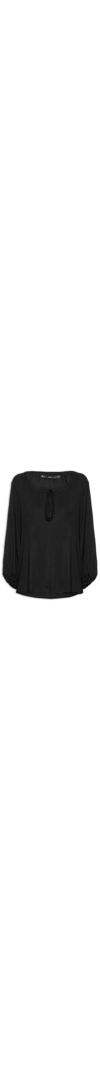 Blusa Feminina Amarração Frente - Preto